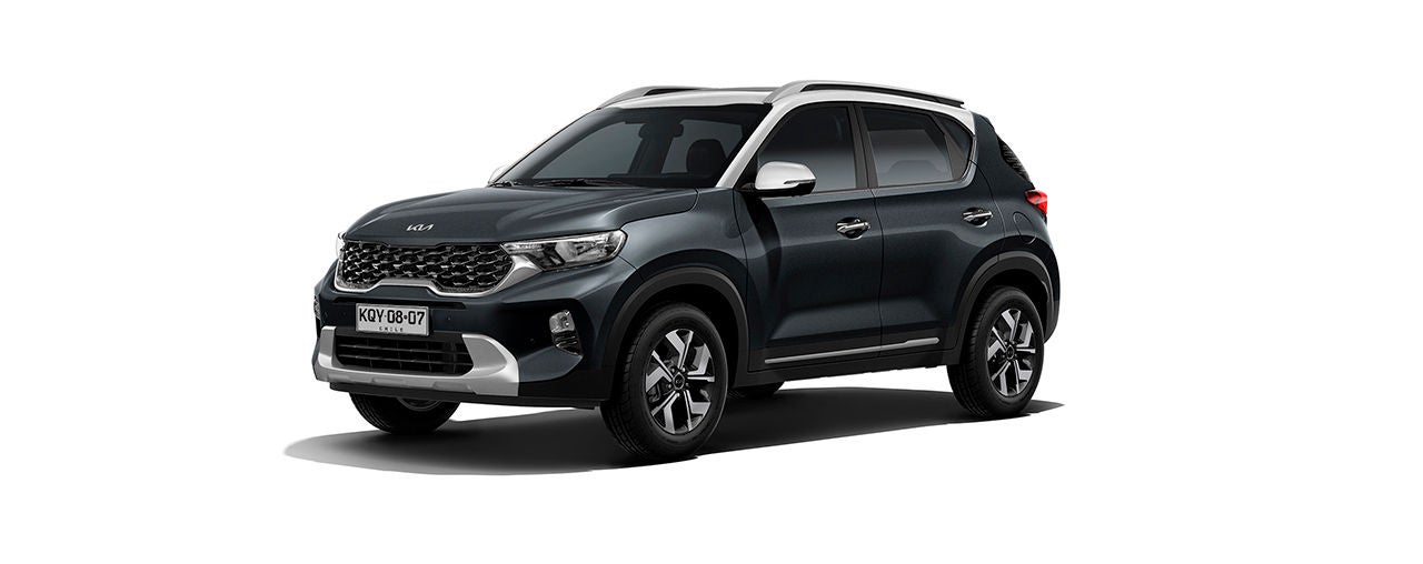 kia Sonet Gris Gravedad Techo Blanco