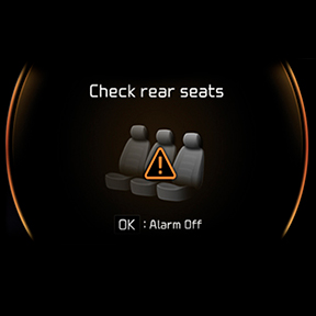 Alerta de pasajero en asiento trasero con sensor